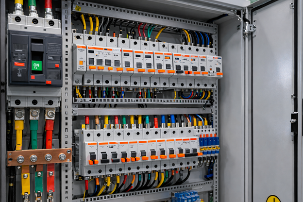 Автоматические выключатели в шкафу ВРУ